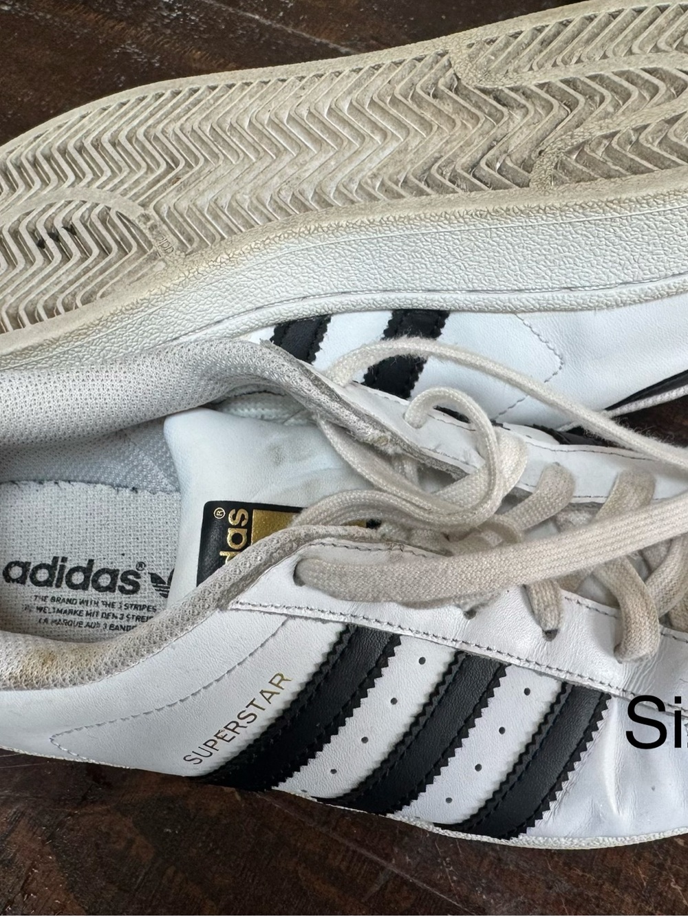 adidas Women's Superstar Sneakers in White with Black Stripes